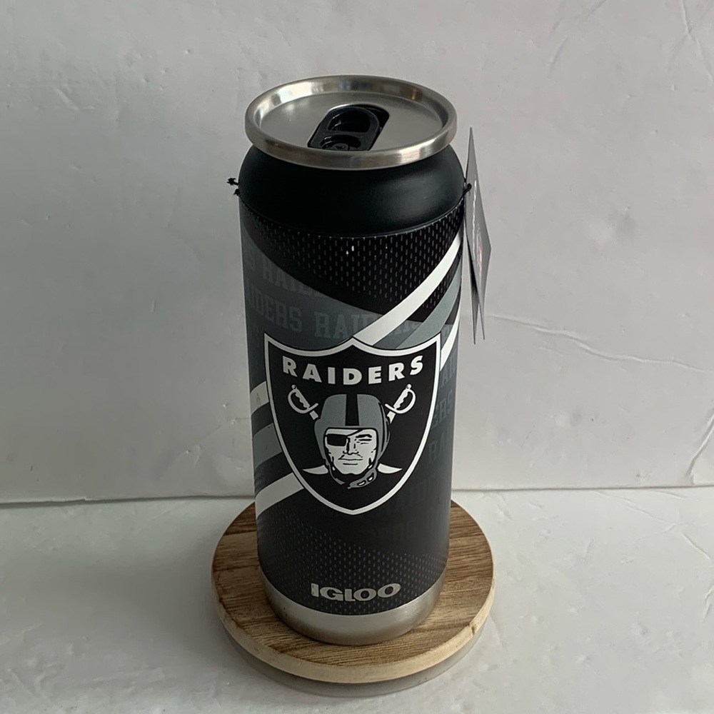Las Vegas NFL Raiders 16 oz Tumbler Stainless Steel Igloo Can New